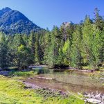 Aigüestortes National Park in the Vall de Boi, Spain. Two thousand feet the water is present